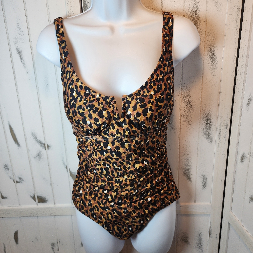 Anne Cole One Piece Ccat Cheetah Print Swimsuit